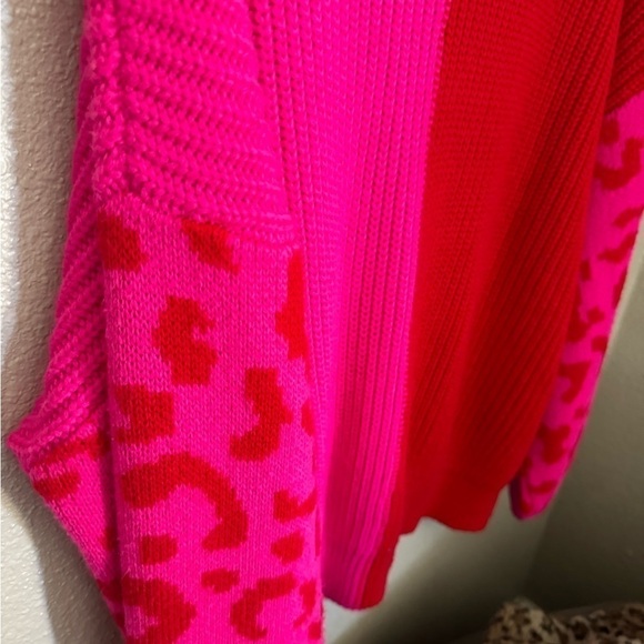 Double Duty Hot Pink Colorblock Sweater - Picture 6 of 8